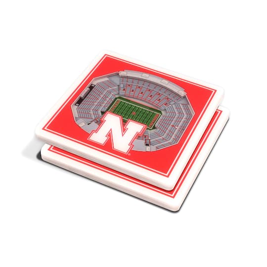 NCAA 3D StadiumView Coasters By Youthefan in Nebraska Cornhuskers | 4" x 4" x 0.3125" | Michaels®
